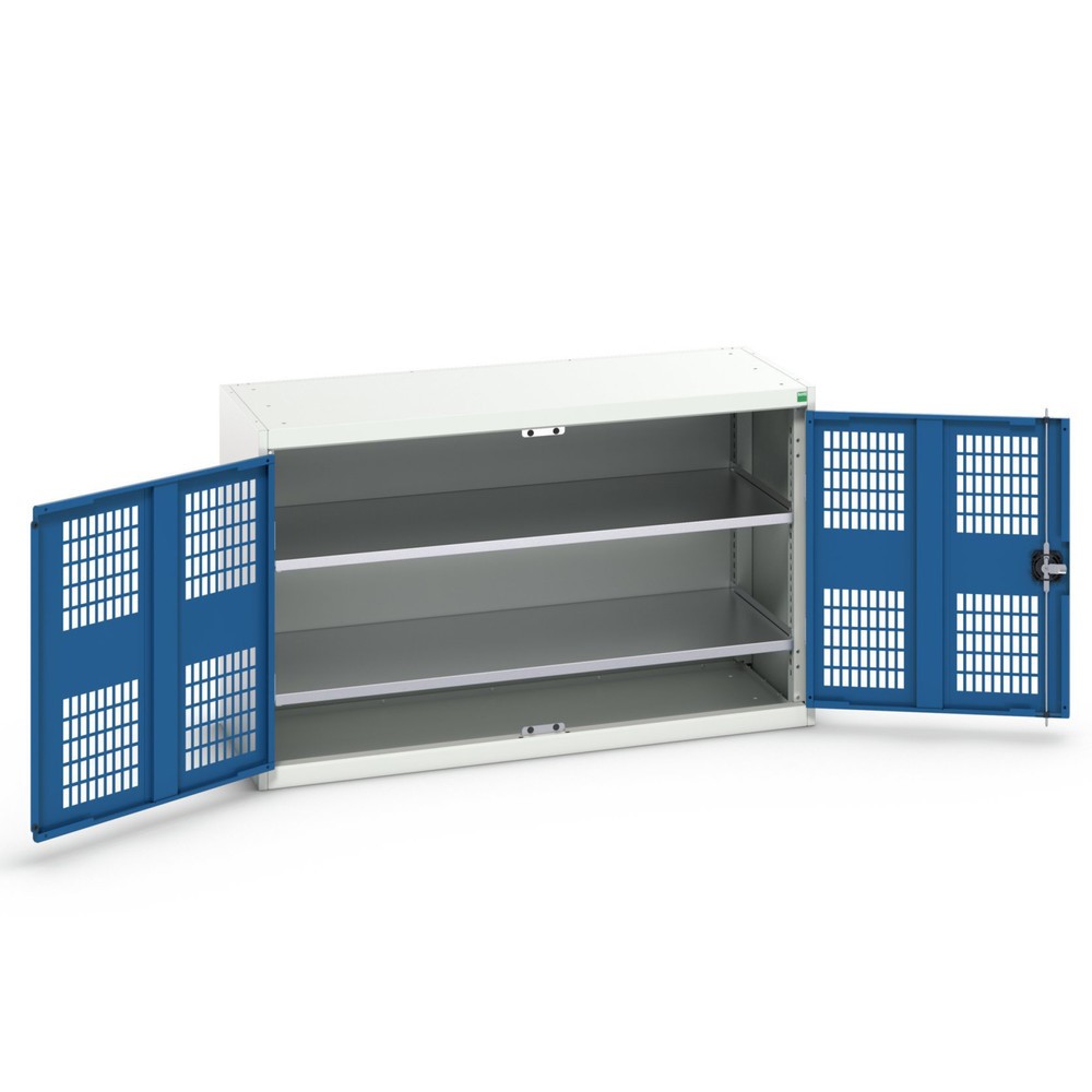 N° de l'image du produit 1 : bott Armoire à portes battantes verso avec ventilation, avec 2 tablettes, lxPxH : 1 300 x 550 x 800 mm