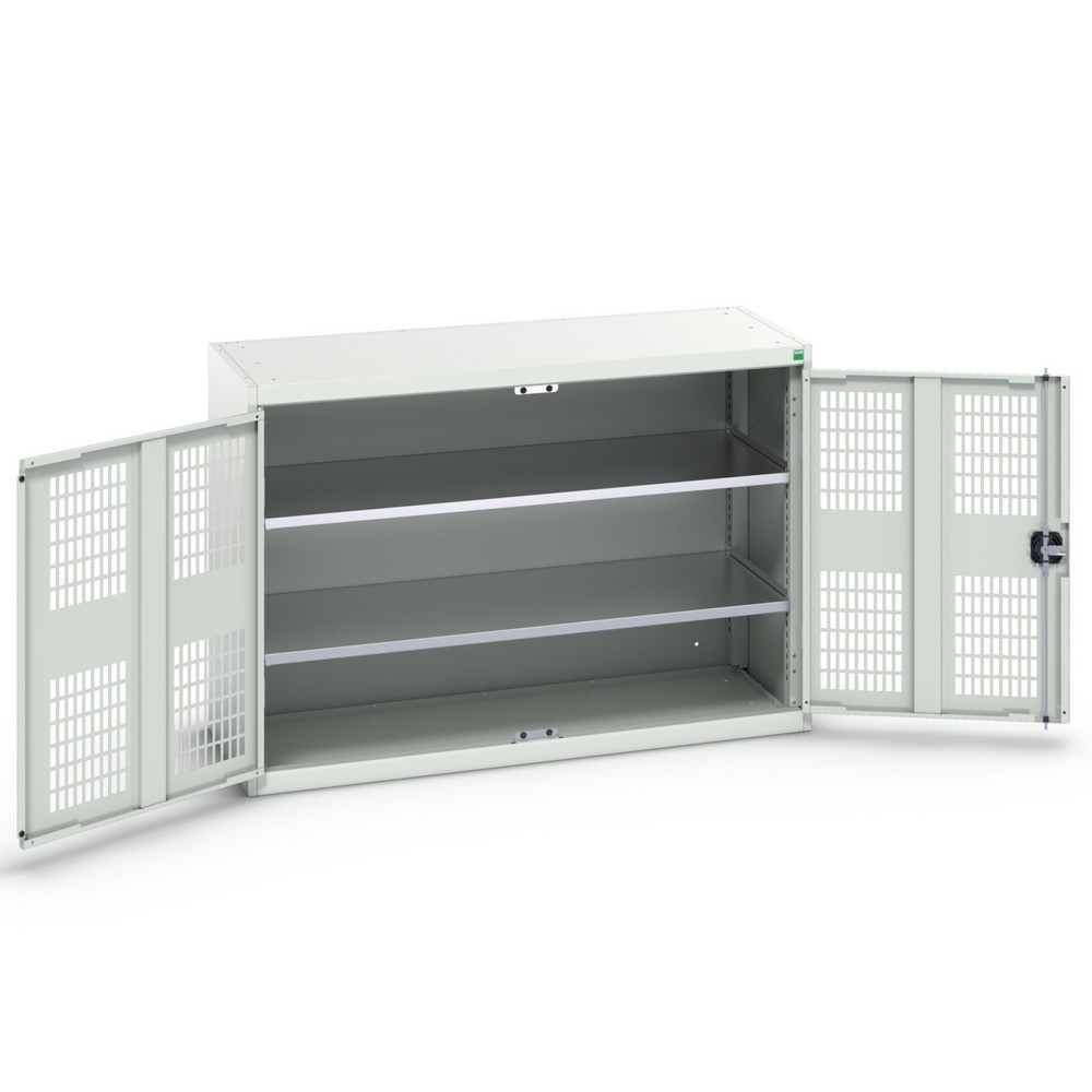 N° de l'image du produit 1 : bott Armoire à portes battantes verso avec ventilation, avec 2 tablettes, lxPxH : 1 300 x 550 x 900 mm