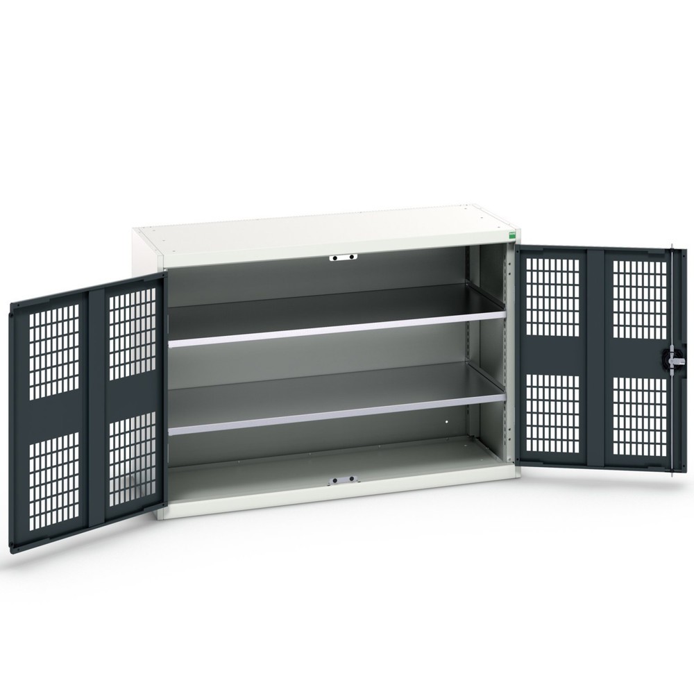 N° de l'image du produit 1 : bott Armoire à portes battantes verso avec ventilation, avec 2 tablettes, lxPxH : 1 300 x 550 x 900 mm