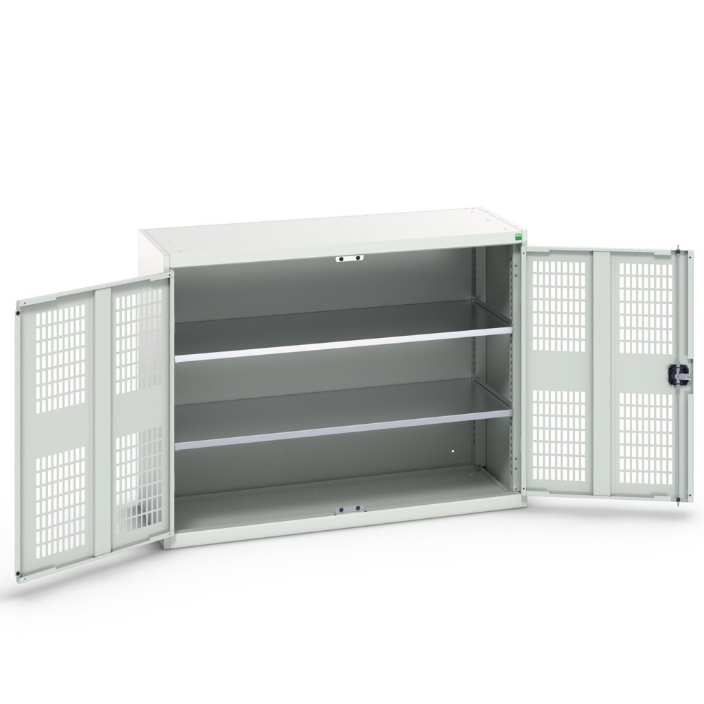 N° de l'image du produit 1 : bott Armoire à portes battantes verso avec ventilation, avec 2 tablettes, lxPxH : 1 300 x 550 x 1 000 mm