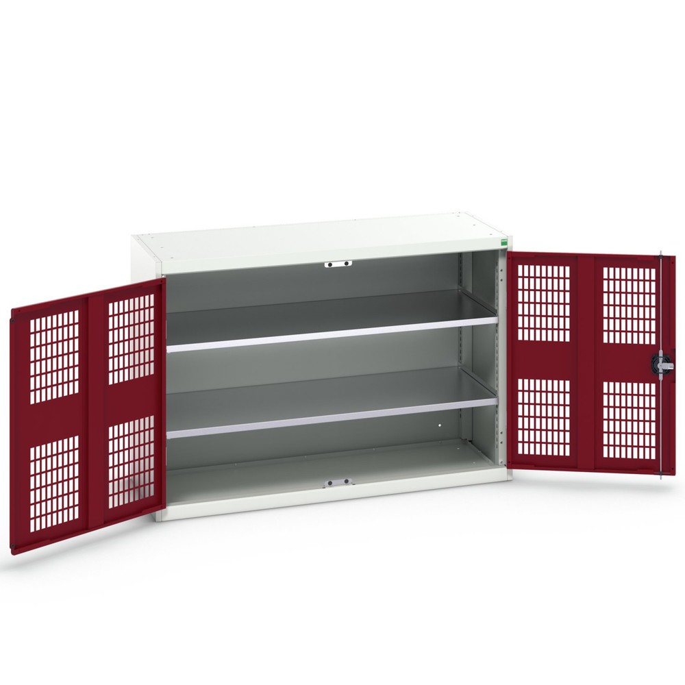 N° de l'image du produit 1 : bott Armoire à portes battantes verso avec ventilation, avec 2 tablettes, lxPxH : 1 300 x 550 x 900 mm