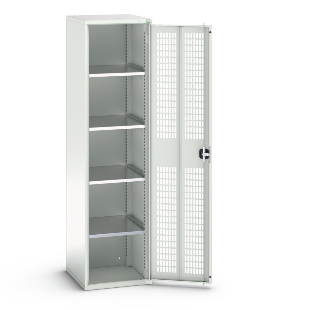 N° de l'image du produit 1 : bott Armoire à portes battantes verso avec ventilation, avec 4 tablettes, lxPxH : 525 x 550 x 2 000 mm