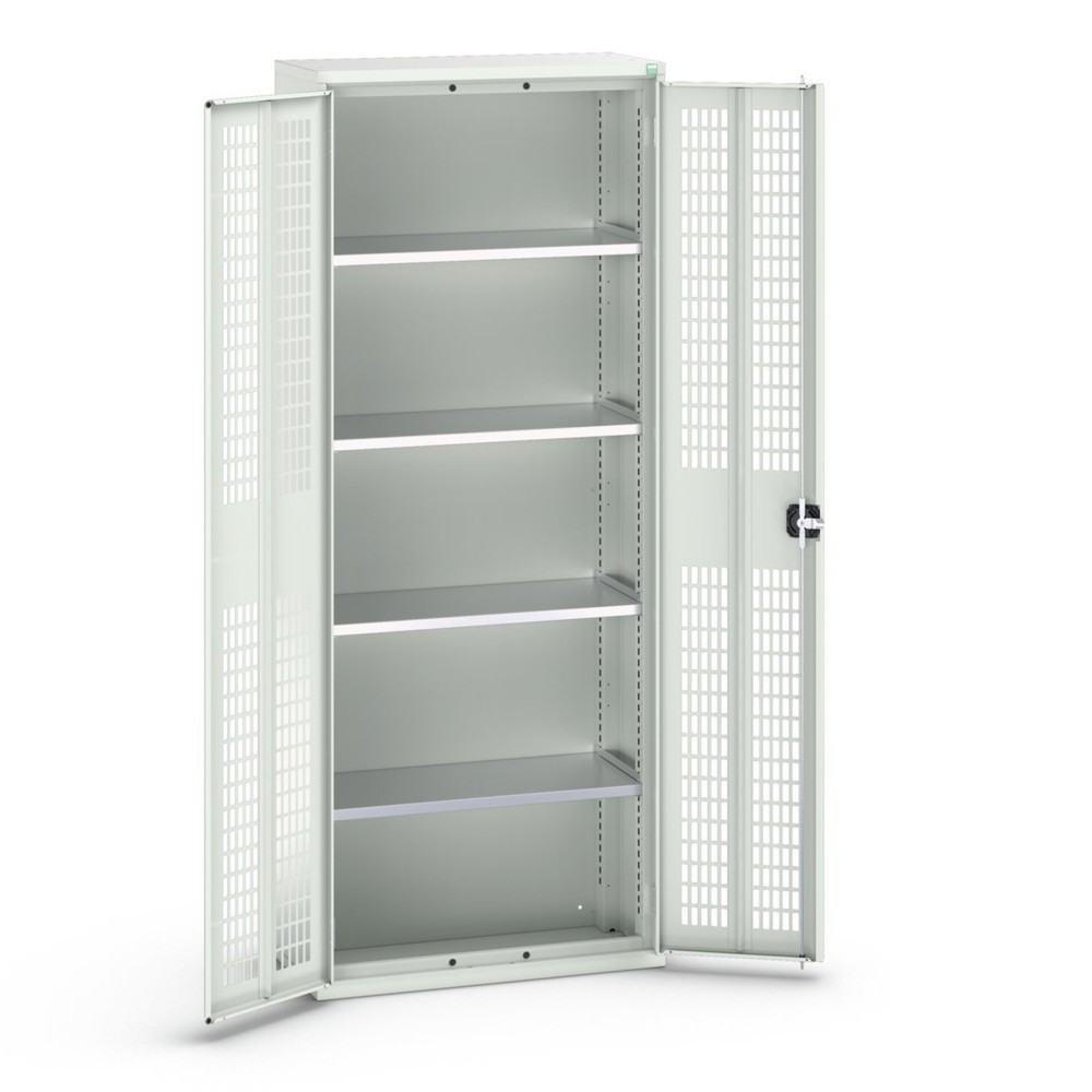 N° de l'image du produit 1 : bott Armoire à portes battantes verso avec ventilation, avec 4 tablettes, lxPxH : 800 x 350 x 2 000 mm