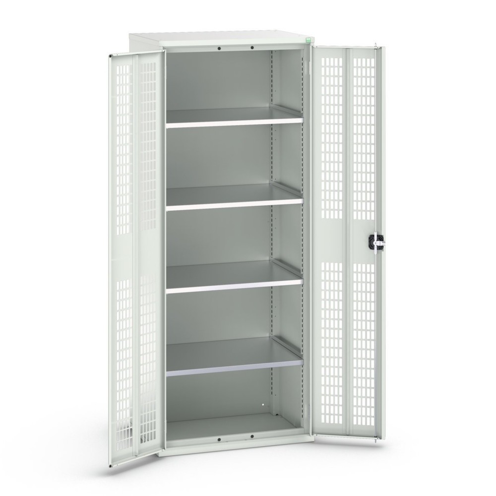 N° de l'image du produit 1 : bott Armoire à portes battantes verso avec ventilation, avec 4 tablettes, lxPxH : 800 x 550 x 2 000 mm