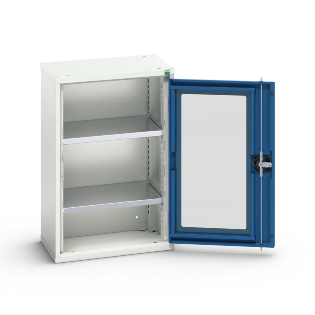 N° de l'image du produit 1 : bott verso Armoire d’appoint avec porte transparente, avec 2 tablettes, lxPxH : 525 x 350 x 800 mm