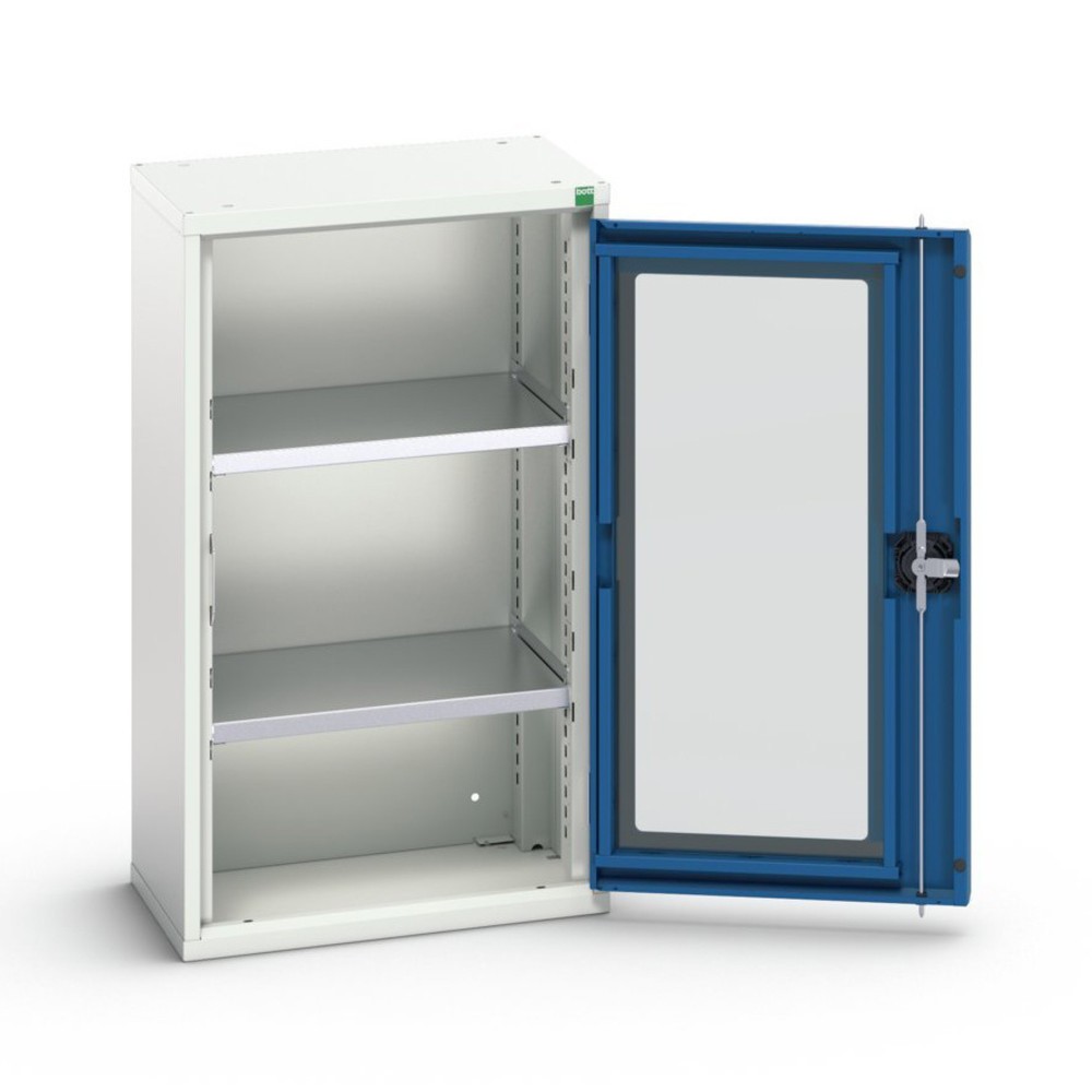 N° de l'image du produit 1 : bott verso Armoire d’appoint avec porte transparente, avec 2 tablettes, lxPxH : 525 x 350 x 900 mm