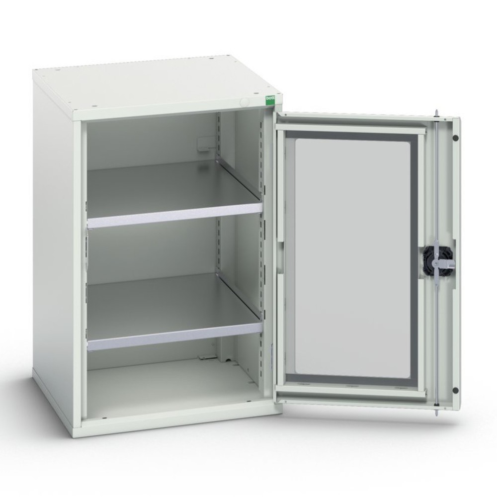 N° de l'image du produit 1 : bott verso Armoire d’appoint avec porte transparente, avec 2 tablettes, lxPxH : 525 x 550 x 800 mm