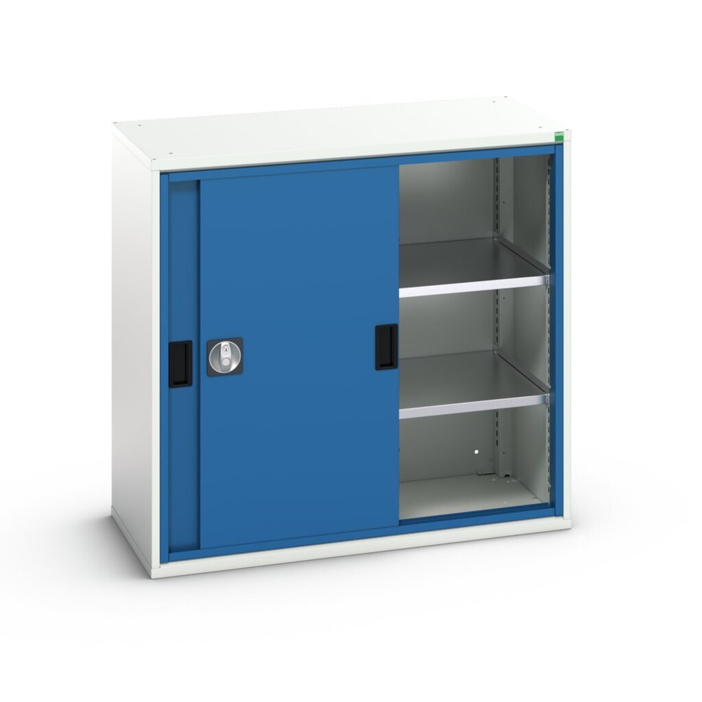 bott Armoire à portes coulissantes verso, avec 2 tablettes, lxPxH : 1 050 x 550 x 1 000 mm Illustration du produit: bott Armoire à portes coulissantes verso, avec 2 tablettes, lxPxH : 1 050 x 550 x 1 000 mm