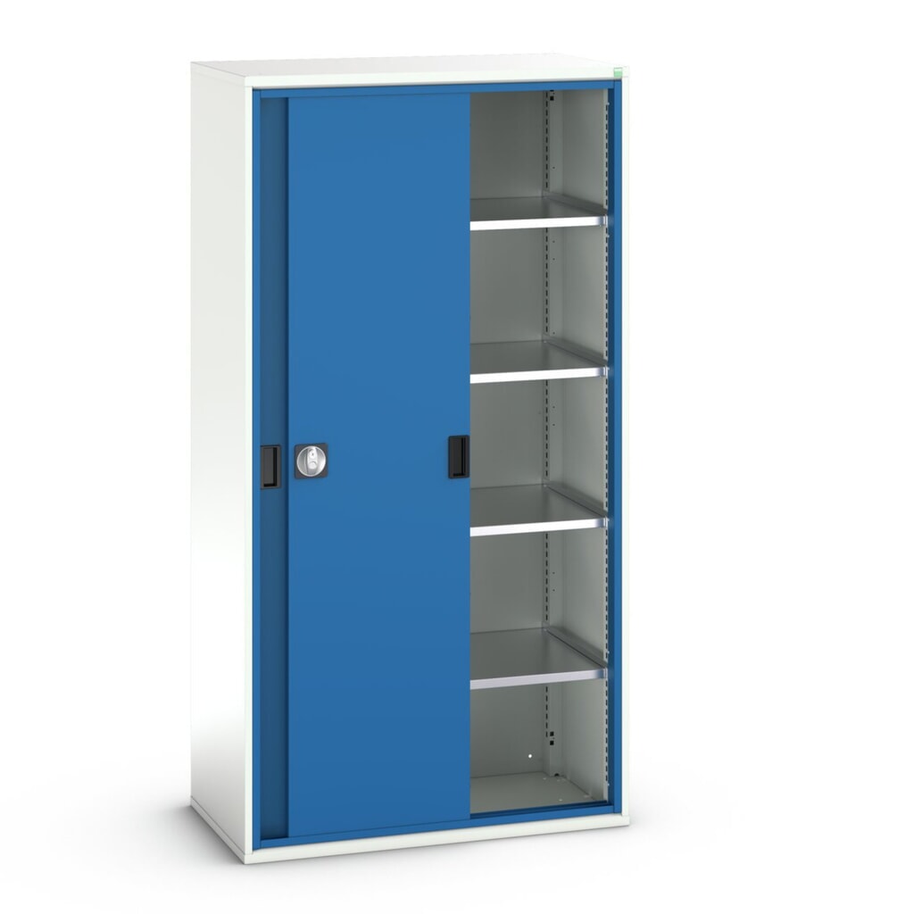 N° de l'image du produit 1 : bott Armoire à portes coulissantes verso, avec 4 tablettes, lxPxH : 1 050 x 550 x 2 000 mm