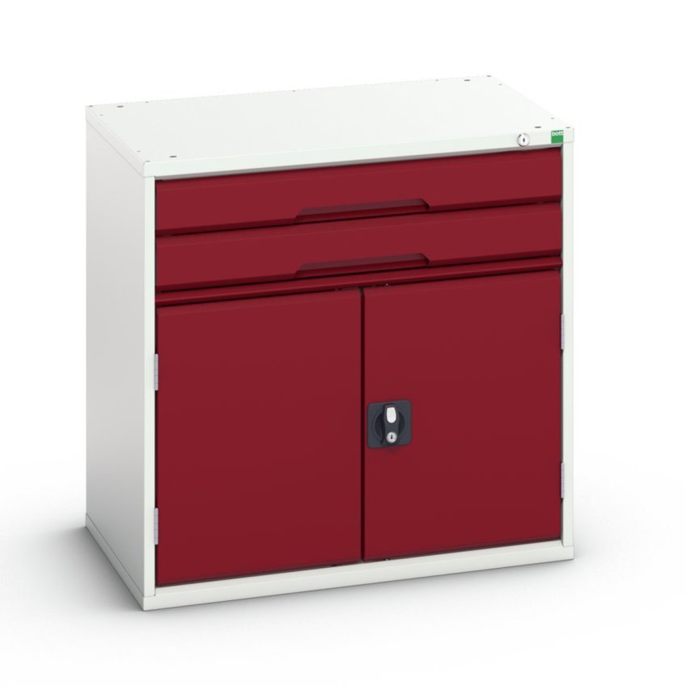 N° de l'image du produit 1 : bott Armoire à tiroirs verso avec porte battante, avec 2 tiroirs et tablette, lxPxH : 800 x 550 x 800 mm