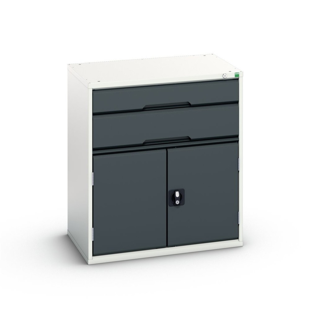 N° de l'image du produit 1 : bott Armoire à tiroirs verso avec porte battante, avec 2 tiroirs et tablette, lxPxH : 800 x 550 x 900 mm