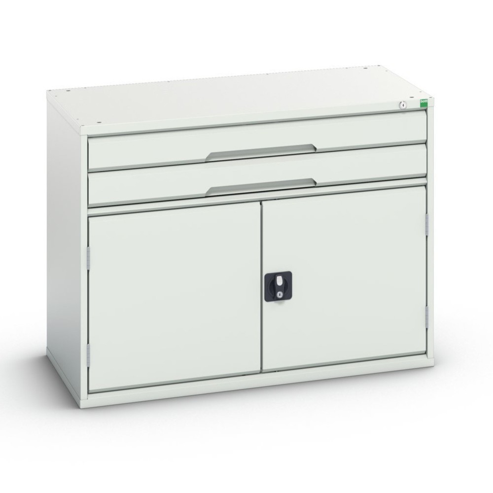 N° de l'image du produit 1 : bott Armoire à tiroirs verso avec porte battante, avec 2 tiroirs et tablette, lxPxH : 1 050 x 550 x 800 mm