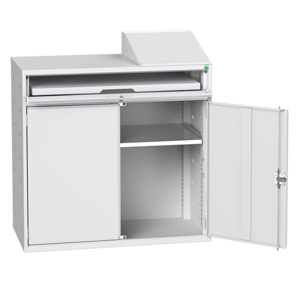 N° de l'image du produit 1 : bott Armoire informatique verso, avec 1 tablette et 1 étagère, lxPxH : 1 050 x 550 x 1 130 mm