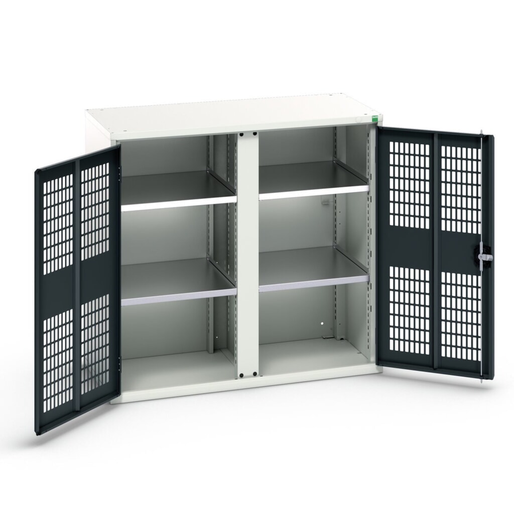 bott verso Armoire-penderie avec ventilation, avec 4 tablettes et paroi de séparation, lxPxH : 1050 x 550 x 1 000 mm N° de l'image du produit 1 : bott verso Armoire-penderie avec ventilation, avec 4 tablettes et paroi de séparation, lxPxH : 1050 x 550 x 1 000 mm