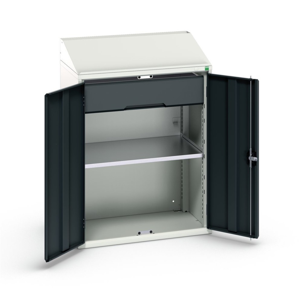 Illustration du produit: bott Armoire-pupitre verso, avec 1 tablette et 1 tiroir, lxPxH : 800 x 550 x 1 130 mm