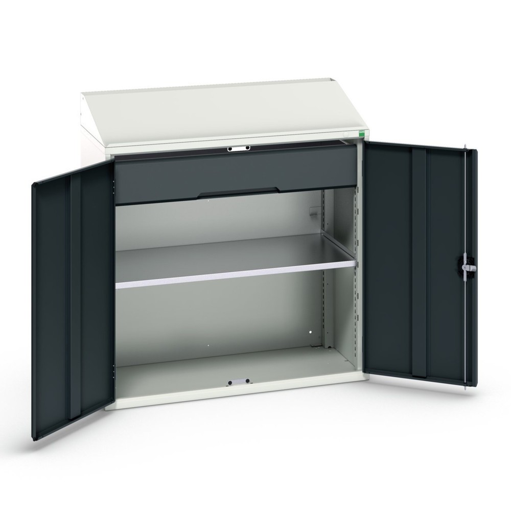 N° de l'image du produit 1 : bott Armoire-pupitre verso, avec 1 tablette et 1 tiroir, lxPxH : 1 050 x 550 x 1 130 mm