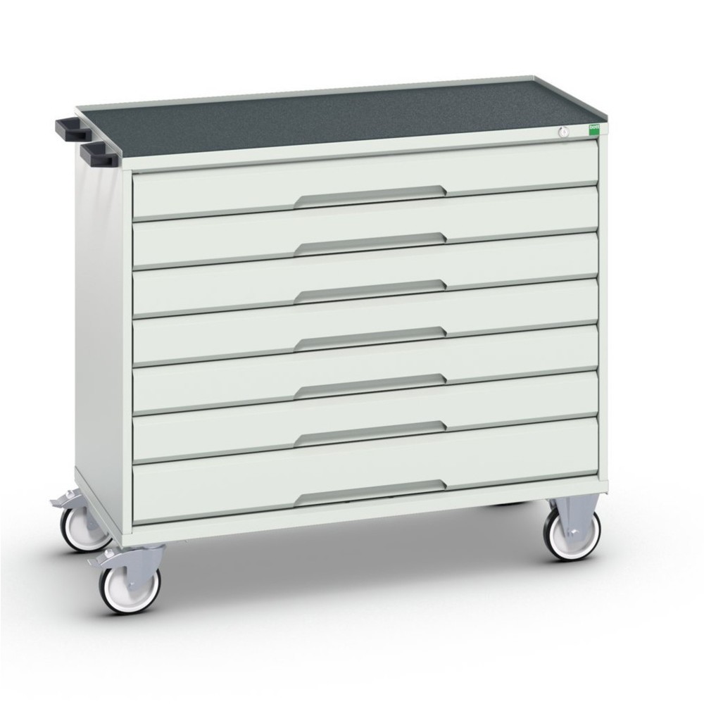 N° de l'image du produit 1 : bott verso Armoire à tiroirs mobile, avec 7 tiroirs et rebord