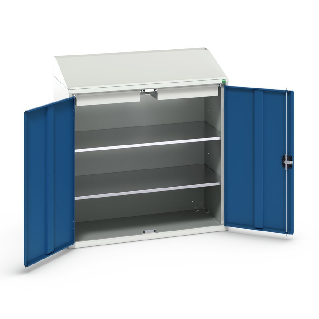 N° de l'image du produit 1 : bott Pupitre verso Economy, avec 2 tablettes et 2 tiroirs, lxPxH : 1 050 x 550 x 1 130 mm