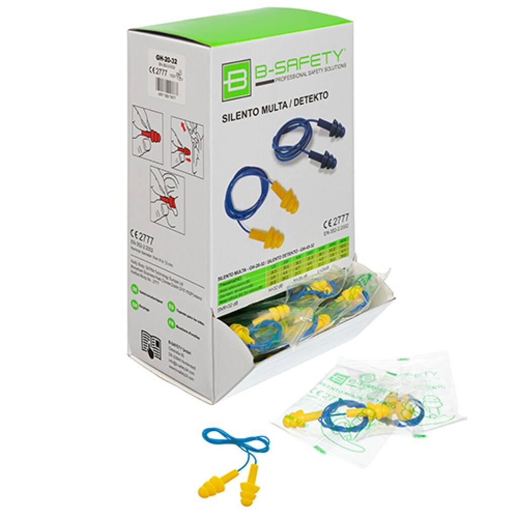 Bouchons d’oreilles B-Safety SILENTO MULTA, réutilisables, 100 paires/UV N° de l'image du produit 2 : Bouchons d’oreilles B-Safety SILENTO MULTA, réutilisables, 100 paires/UV