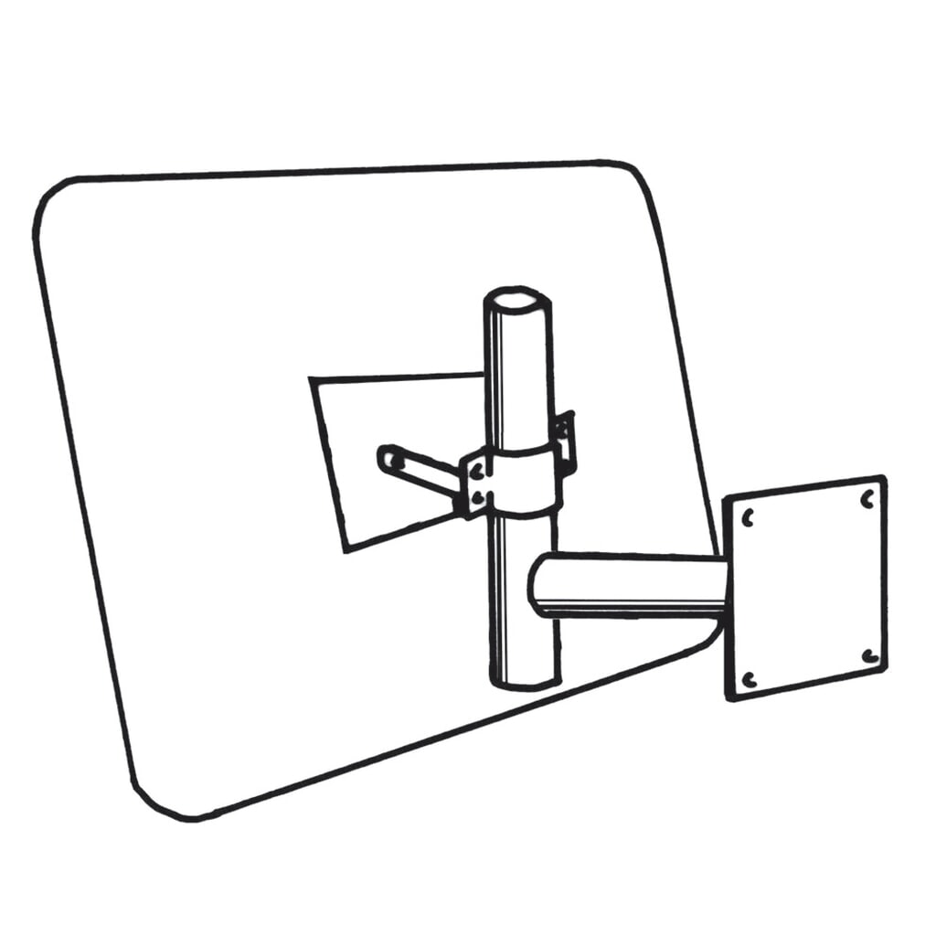 Bras mural pour miroir industriel DIAMOND Illustration du produit: Bras mural pour miroir industriel DIAMOND
