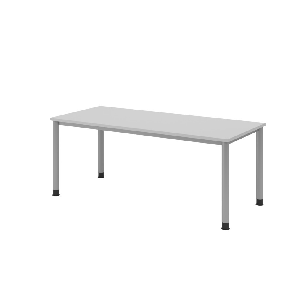 N° de l'image du produit 1 : Bureau Hammerbacher réglable en hauteur manuellement Akzent, bâti à 4 pieds, L x P 1 800 x 1 000 mm, gris