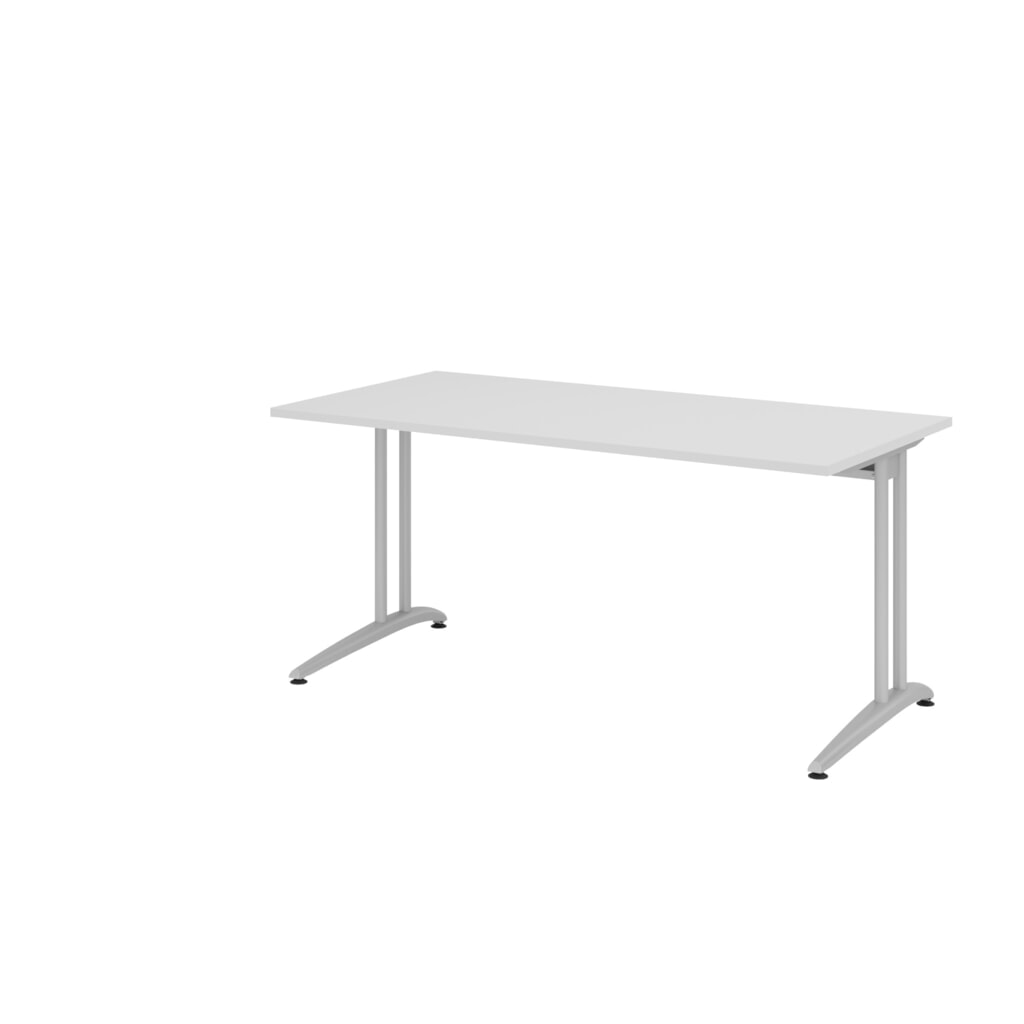 Bureau Akzent Hammerbacher, pied en C, haut. x larg. x prof. 740 x 1 600 x 800 mm, gris Illustration du produit: Bureau Akzent Hammerbacher, pied en C, haut. x larg. x prof. 740 x 1 600 x 800 mm, gris