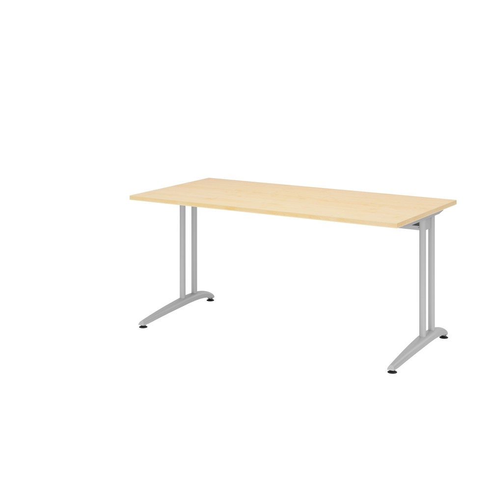 Numéro de l'image du produit 1: Bureau Akzent, bâti à pied en C, lxP 1 600 x 800 mm, érable