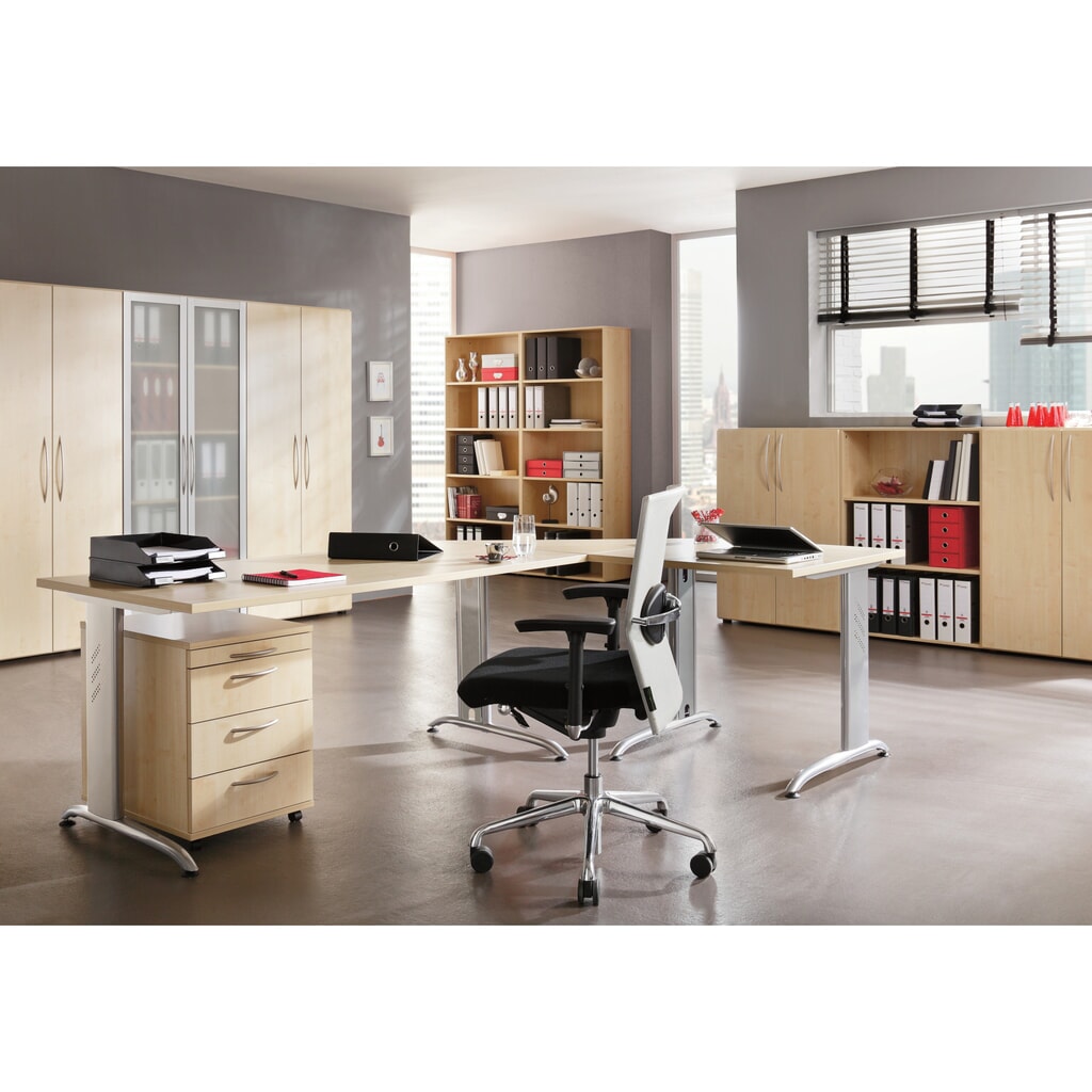 Conteneur à roulettes Akzent, HxlxP 590 x 428 x 580 mm, blanc Illustration du produit: Conteneur à roulettes Akzent, HxlxP 590 x 428 x 580 mm, blanc