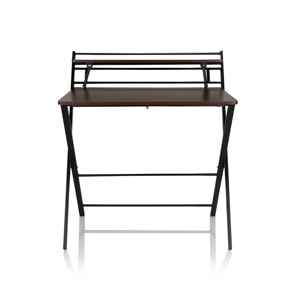 Numéro de l'image du produit 1: Bureau / table de travail hjh OFFICE EASY CLAP 92 x 84, noyer / noir
