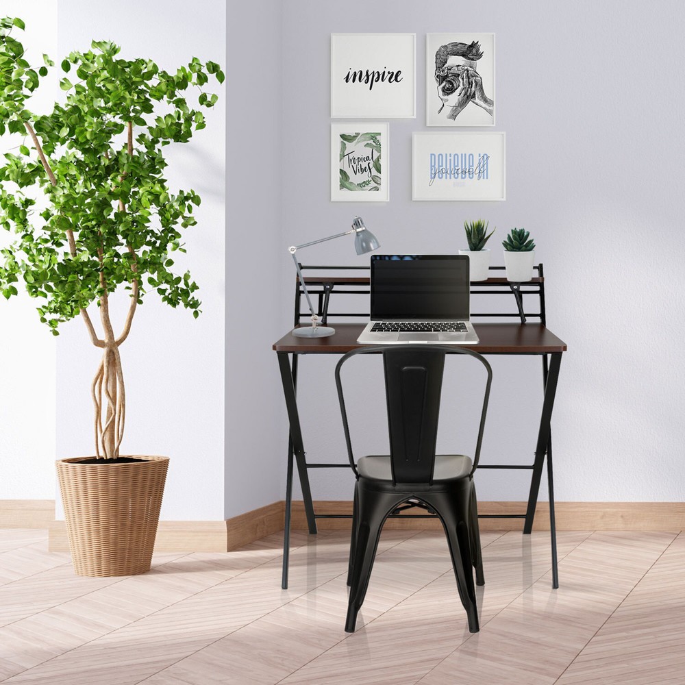 Numéro de l'image du produit 6: Bureau / table de travail hjh OFFICE EASY CLAP 92 x 84, noyer / noir