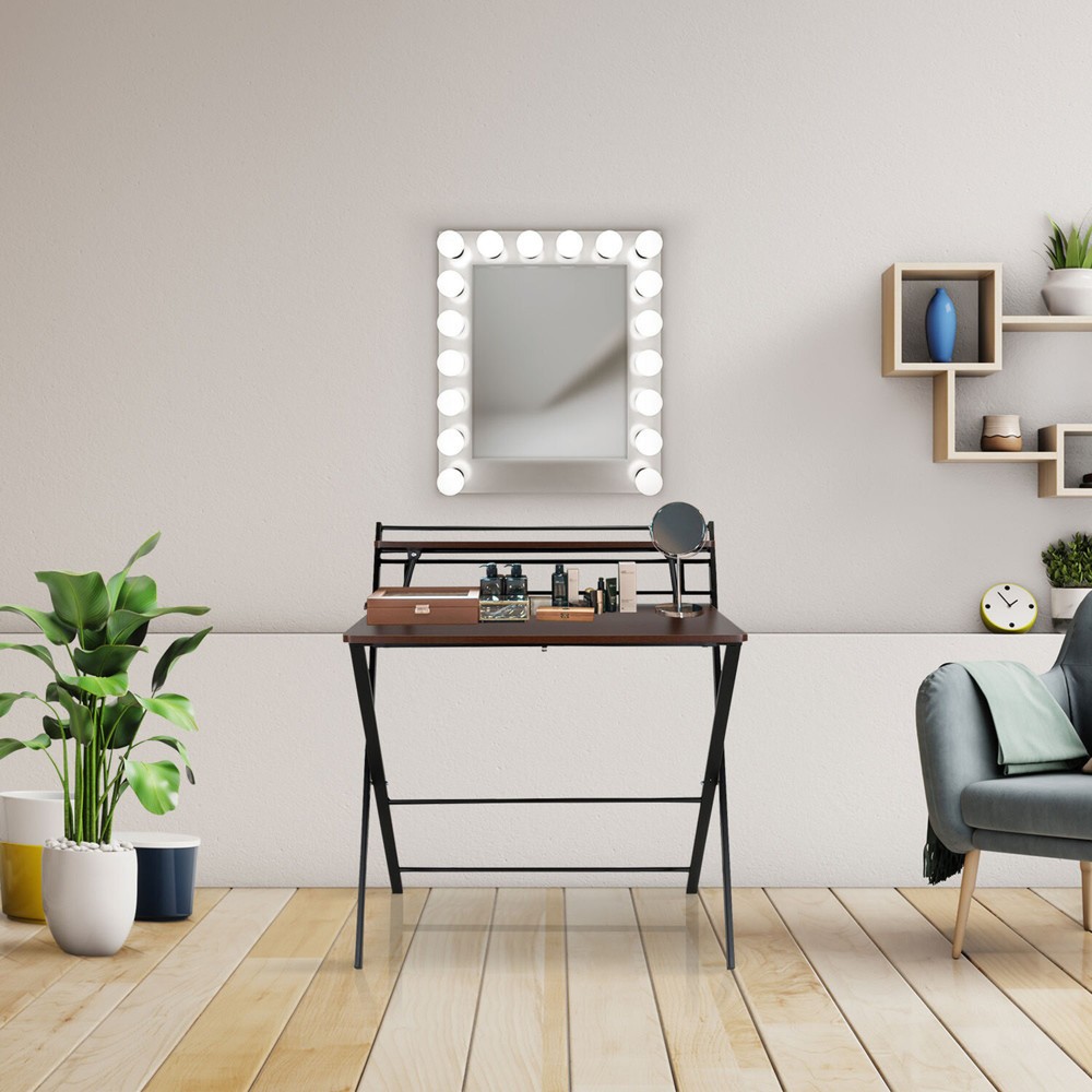 Numéro de l'image du produit 8: Bureau / table de travail hjh OFFICE EASY CLAP 92 x 84, noyer / noir