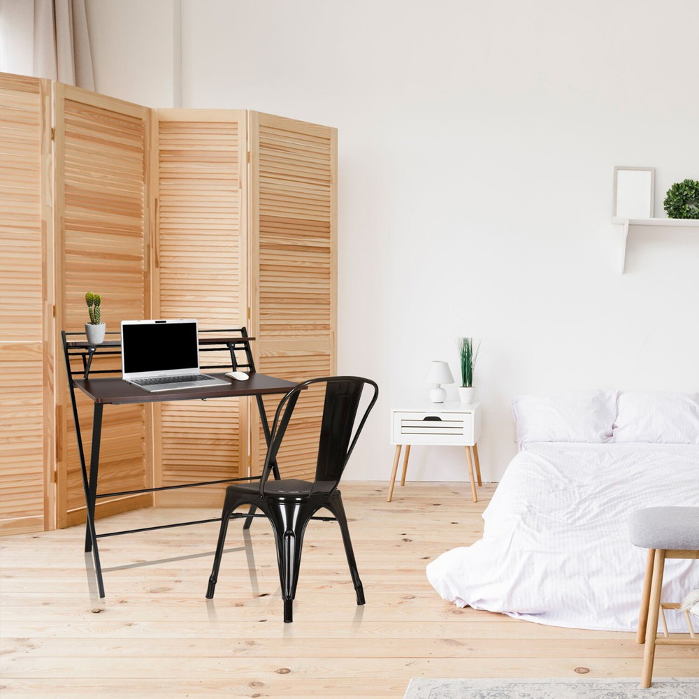 Numéro de l'image du produit 9: Bureau / table de travail hjh OFFICE EASY CLAP 92 x 84, noyer / noir