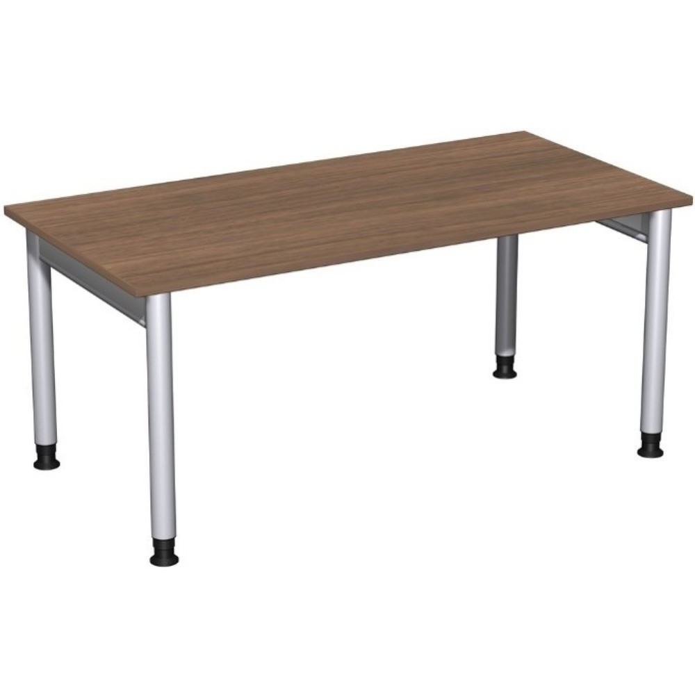 Numéro de l'image du produit 1: Bureau Profi, bâti à 4 pieds, réglable en hauteur, l x P 1 600 x 800 mm, noyer
