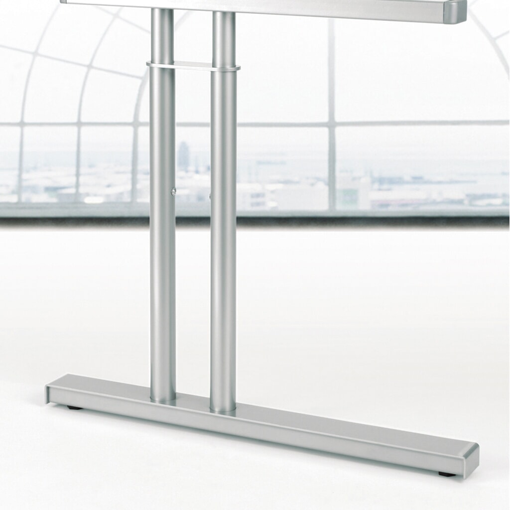 N° de l'image du produit 2 : Bureau Geramöbel profilé, bâti en pied en C, plateau de table en PC à droite, LxP 1 800 x 1 000 mm, blanc