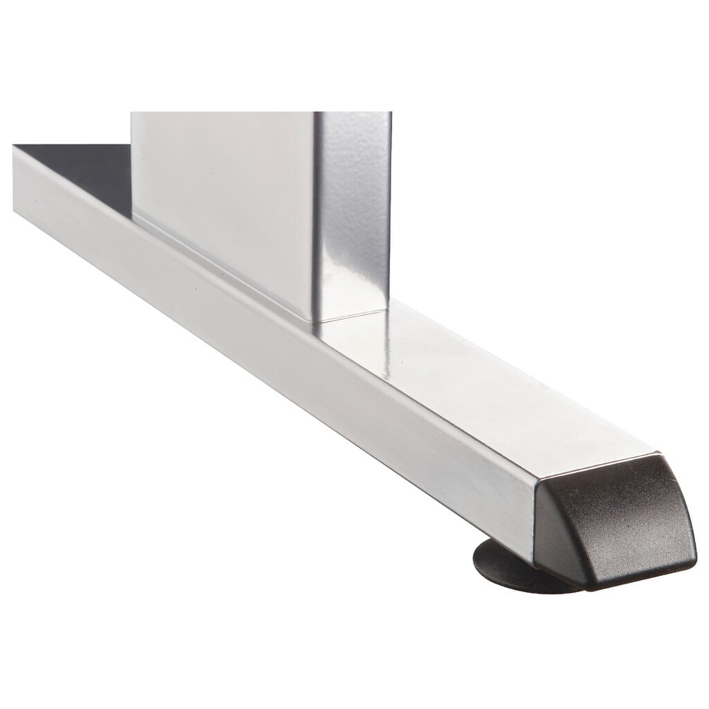 Bureau Hammerbacher Solid, réglable manuellement en hauteur, pied en C, L x P 1 600 x 800 mm, gris N° de l'image du produit 5 : Bureau Hammerbacher Solid, réglable manuellement en hauteur, pied en C, L x P 1 600 x 800 mm, gris