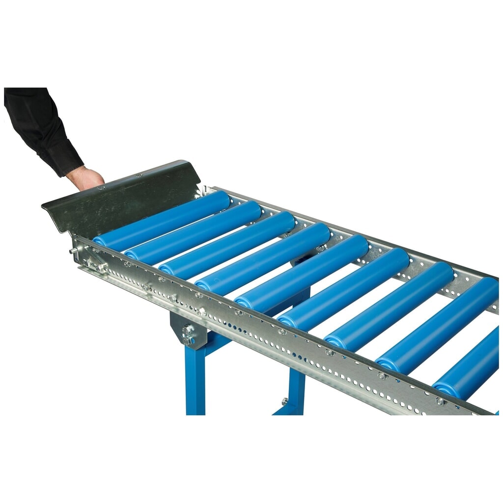 Butée terminale pour convoyeur à petits rouleaux ou à rouleaux légers, rabattable, largeur de convoyeur 200 mm Illustration du produit: Butée terminale pour convoyeur à petits rouleaux ou à rouleaux légers, rabattable, largeur de convoyeur 200 mm