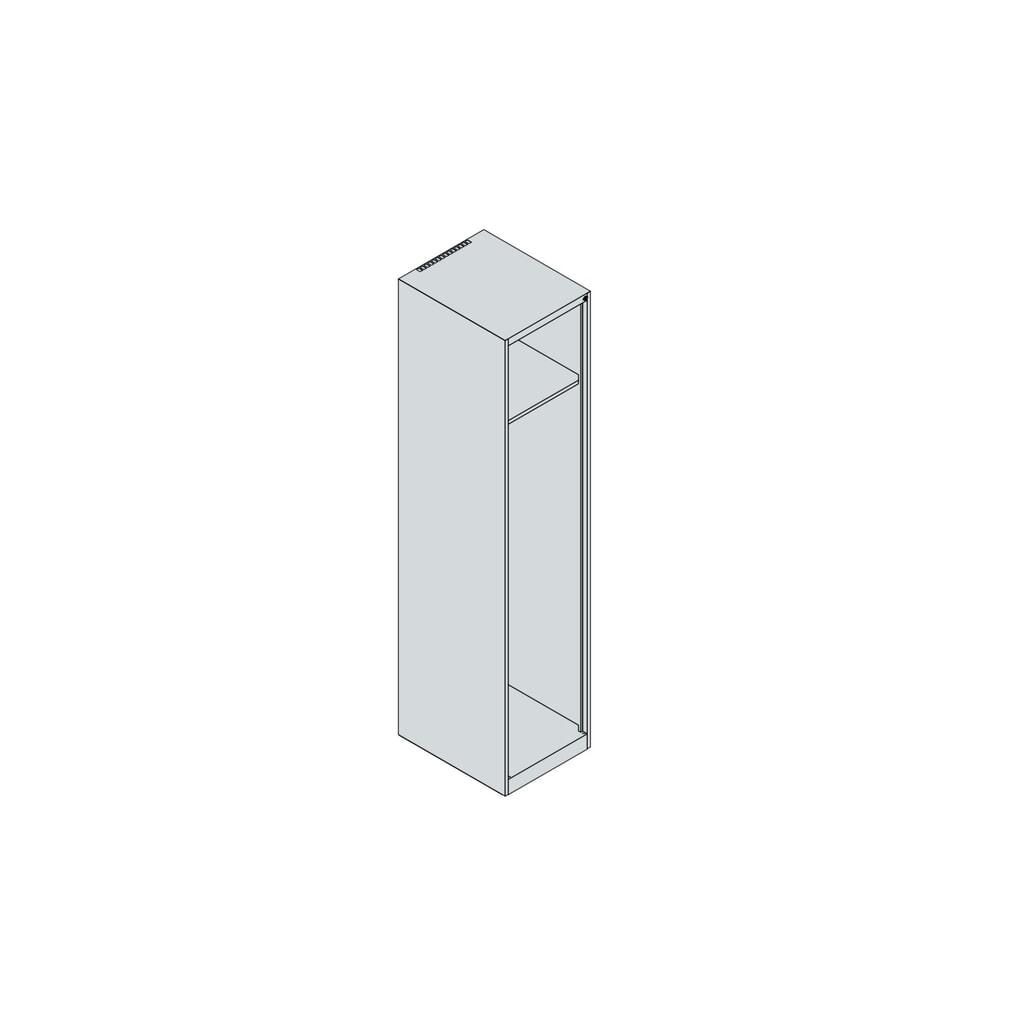 N° de l'image du produit 5 : C+P Vestiaire pompier EXPERT, patins, 1 compartiment, HxlxP 1 850 x 400 x 500 mm, gris anthracite