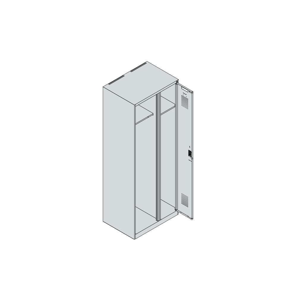 C+P Vestiaire pompier KOMBI, patins, 1 compartiment, HxlxP 1 850 x 700 x 500 mm, gris anthracite, avec support de casque N° de l'image du produit 4 : C+P Vestiaire pompier KOMBI, patins, 1 compartiment, HxlxP 1 850 x 700 x 500 mm, gris anthracite, avec support de casque