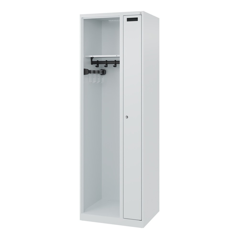 Numéro de l'image du produit 5: C+P Vestiaire pompier KOMBI, patins, 1 compartiment, HxlxP 1 850 x 600 x 500 mm, gris clair