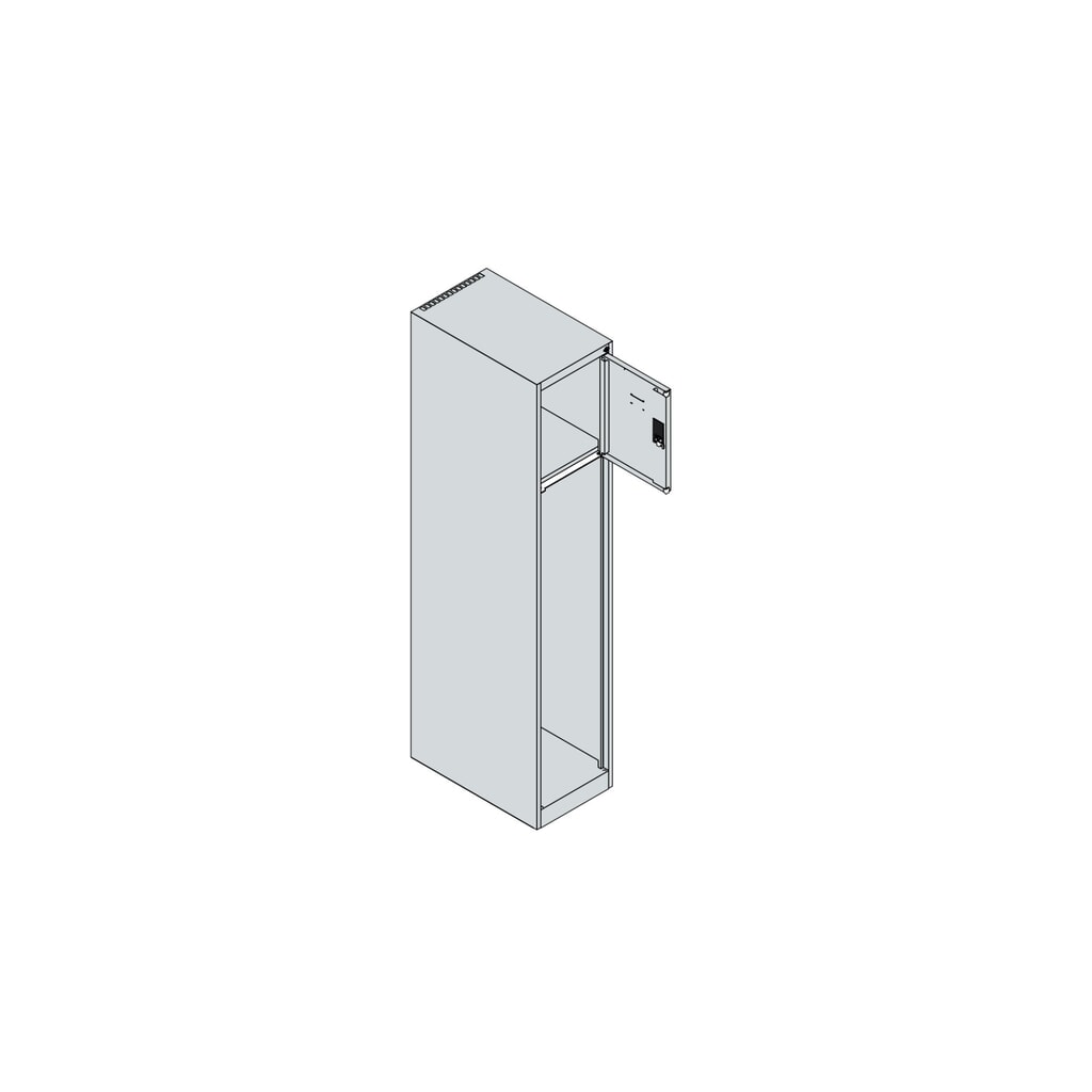 C+P Vestiaire pompier YOUNGSTER, socle, 1 compartiment, HxlxP 1 530 x 300 x 500 mm, rouge feu, avec support de casque N° de l'image du produit 4 : C+P Vestiaire pompier YOUNGSTER, socle, 1 compartiment, HxlxP 1 530 x 300 x 500 mm, rouge feu, avec support de casque