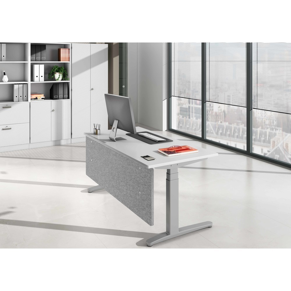 Numéro de l'image du produit 3: Cloison Hammerbacher, panneau acoustique pour table en 180, gris