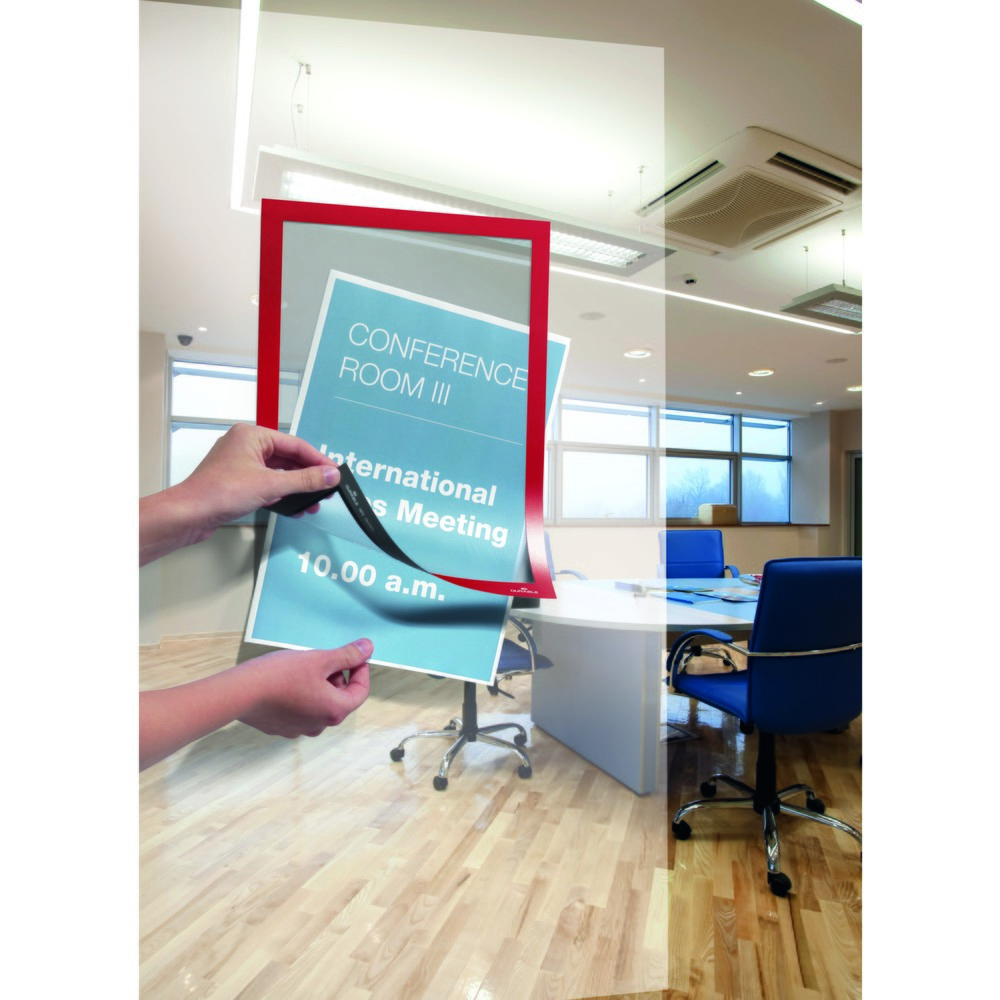 Numéro de l'image du produit 8: Cadre d’information DURABLE DURAFRAME®, autocollant, DIN A4, rouge