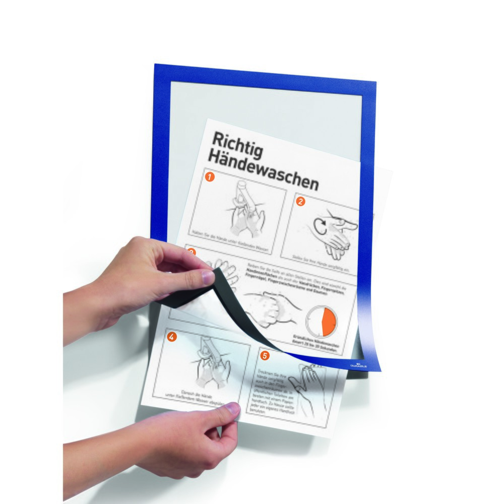 Numéro de l'image du produit 8: Cadre d’information DURABLE DURAFRAME®, autocollant, DIN A4, bleu foncé