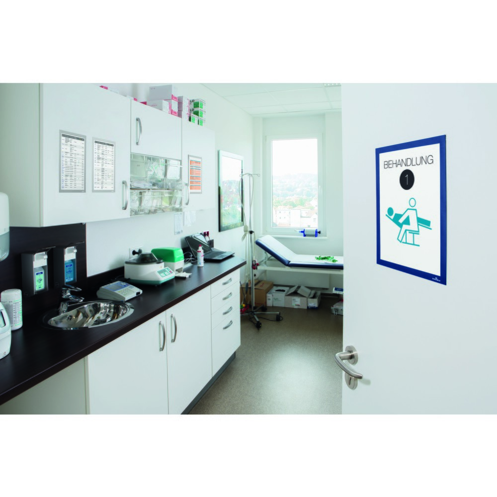 Numéro de l'image du produit 10: Cadre d’information DURABLE DURAFRAME®, autocollant, DIN A4, bleu foncé