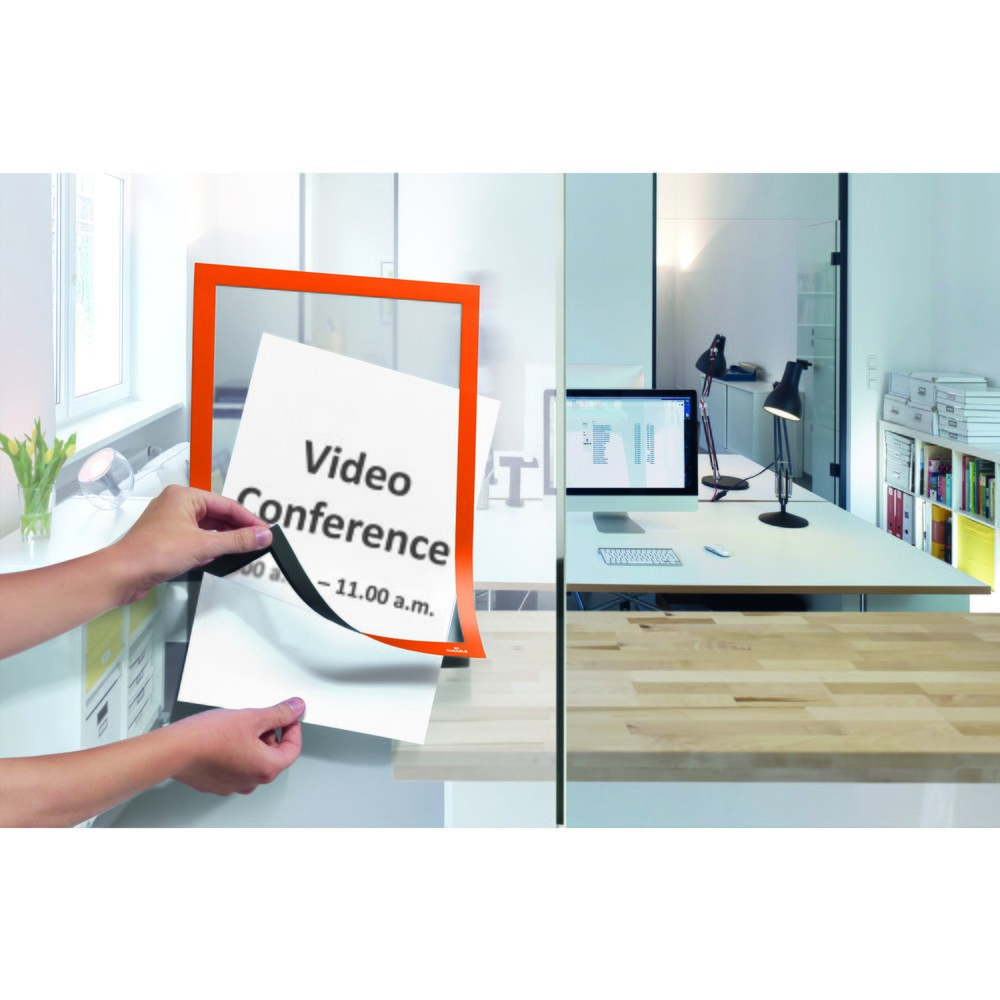 Numéro de l'image du produit 11: Cadre d’information DURABLE DURAFRAME®, autocollant, DIN A4, orange