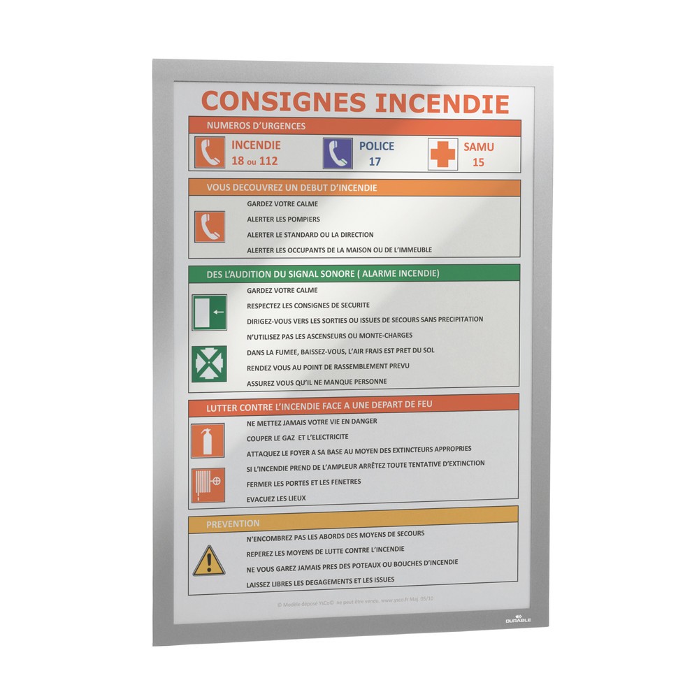 N° de l'image du produit 7 : Cadre d’information DURABLE DURAFRAME®, autocollant, DIN A3, argent métallisé