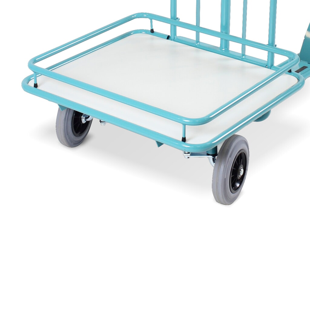 Cadre de chargement amovible pour trottinette industrielle Ameise®, bleu turquoise Illustration du produit: Cadre de chargement amovible pour trottinette industrielle Ameise®, bleu turquoise