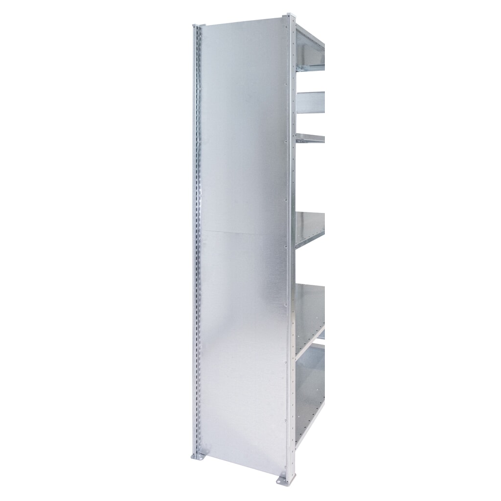 N° de l'image du produit 3 : Cadre en tôle pleine à profilé en T MULTIplus pour rayonnage à tablettes SCHULTE, galvanisé, prémonté, hxP 2 500 x 400 mm
