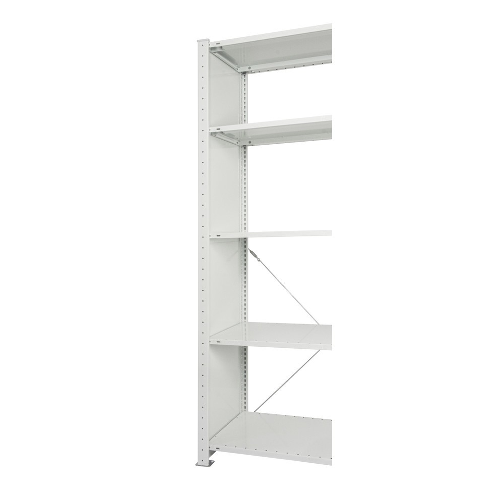 Numéro de l'image du produit 3: Cadre en tôle pleine profilé en T MULTIplus pour rayonnage à tablettes SCHULTE, gris clair, prémonté, HxP 2 000 x 600 mm