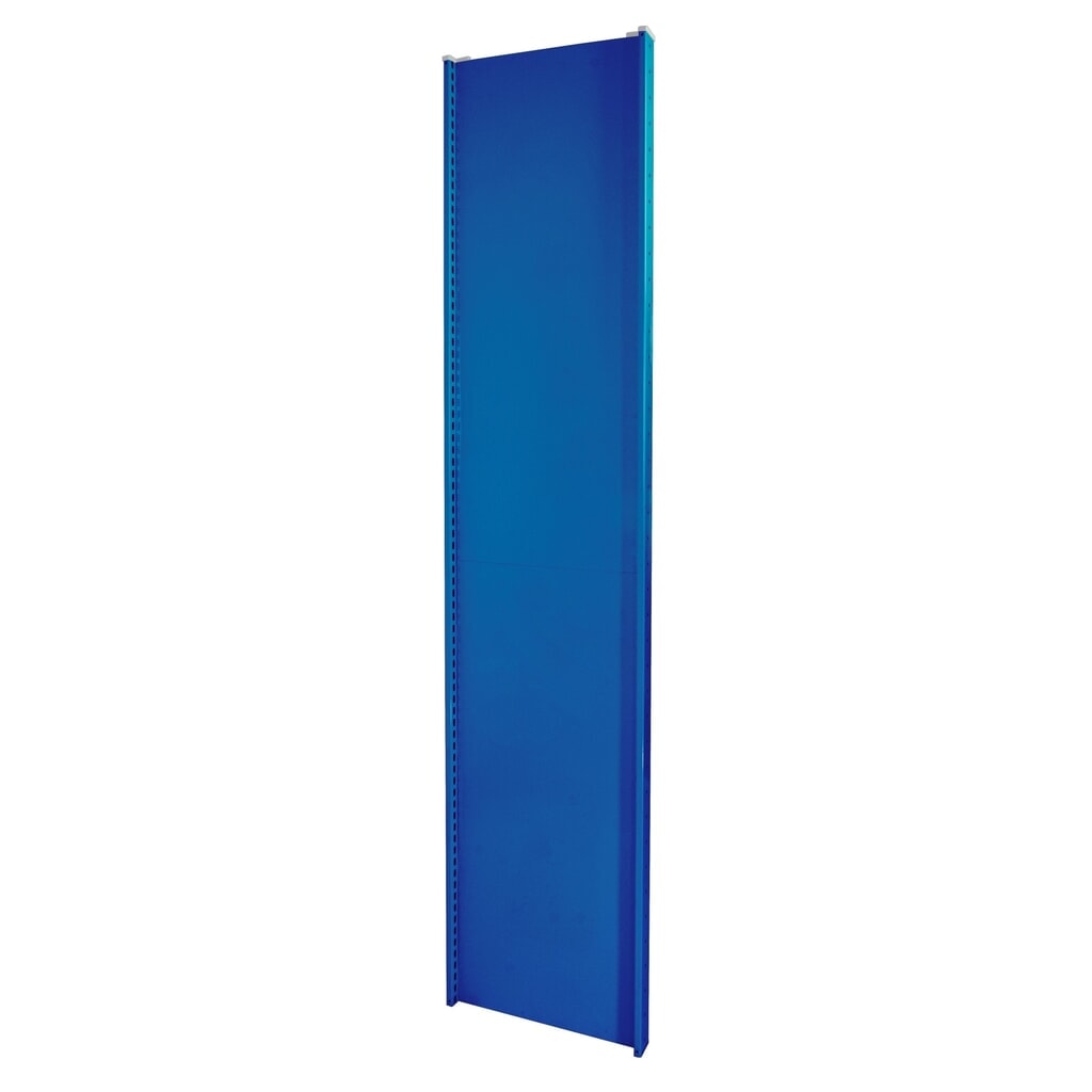 Illustration du produit: Cadre en tôle pleine profilé en T MULTIplus pour rayonnage à tablettes SCHULTE, bleu gentiane, prémonté, HxP 2 500 x 600 mm